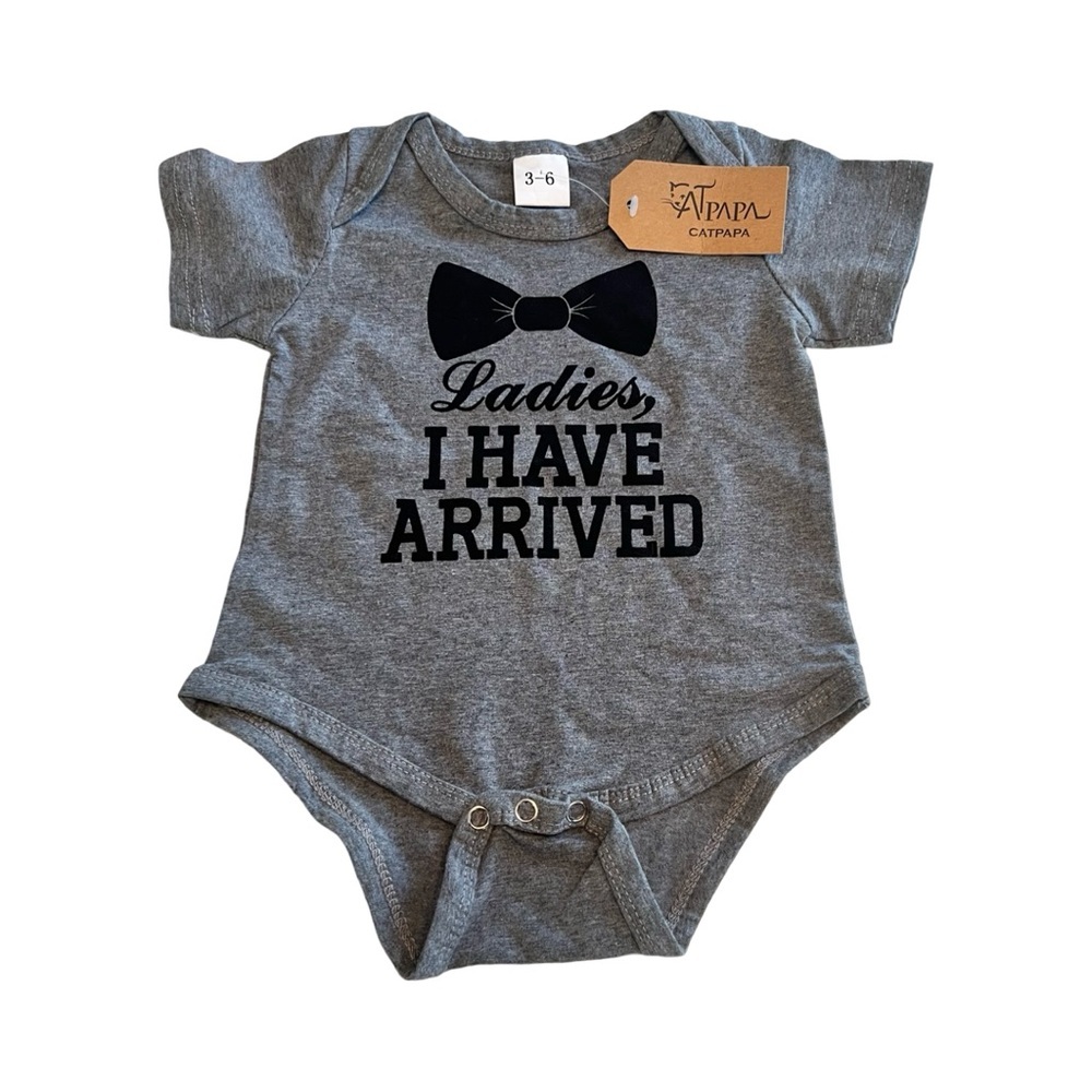 Catpapa Baby One Piece Cotton Ladies I Have Arrived Size 3-6‎ Month Nwt